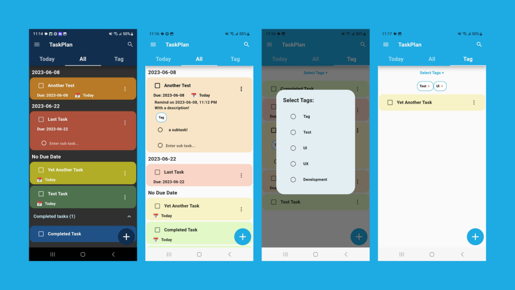 TaskPlan Mobile App on Samsung S22 Ultra